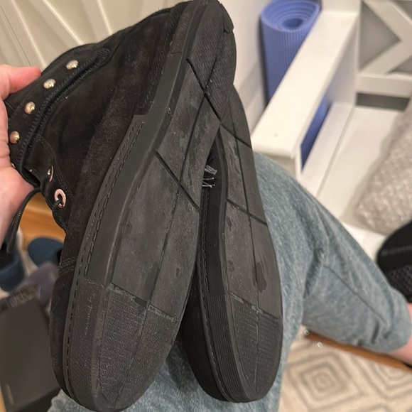 Stuart Weitzman Shotput Studded Suede High Top Sneakers - Picture 6 of 8